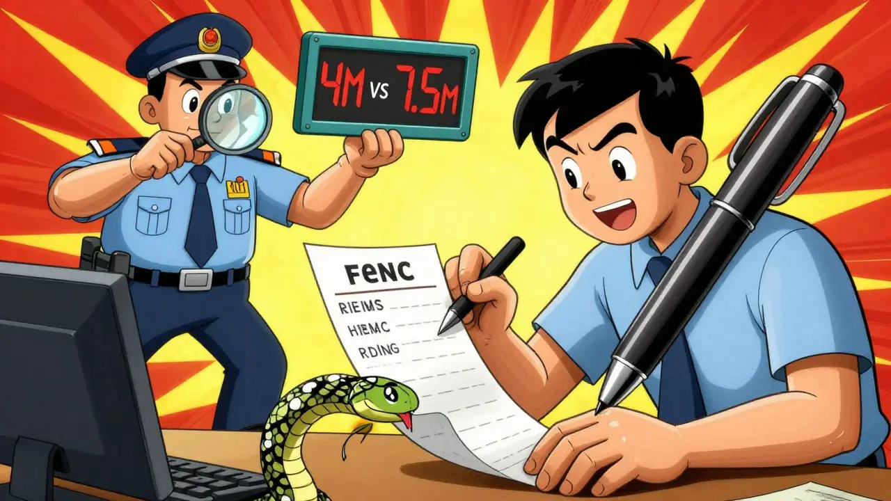 Продавец пишет расписку, но бумага превращается в змею, а за спиной — проверяющий с цифровым экраном.