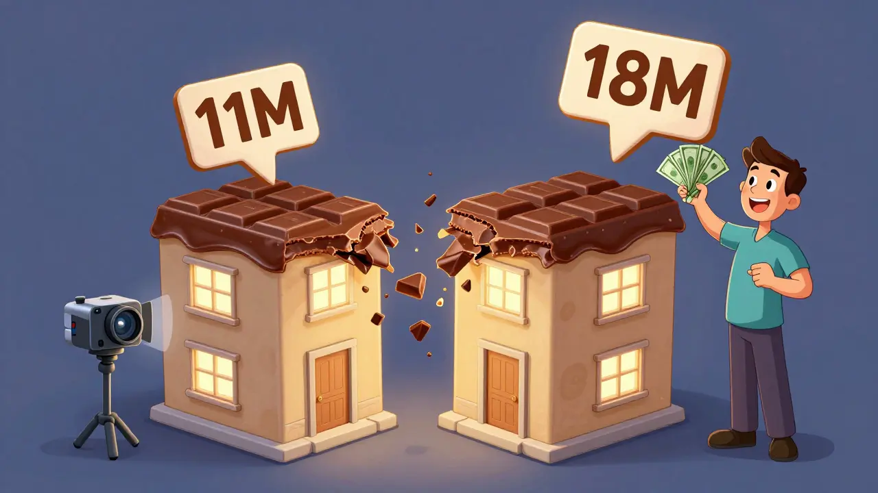 Квартира делится на две части, как шоколадка, с растущими ценниками и виртуальным туром, снимающим изменения.