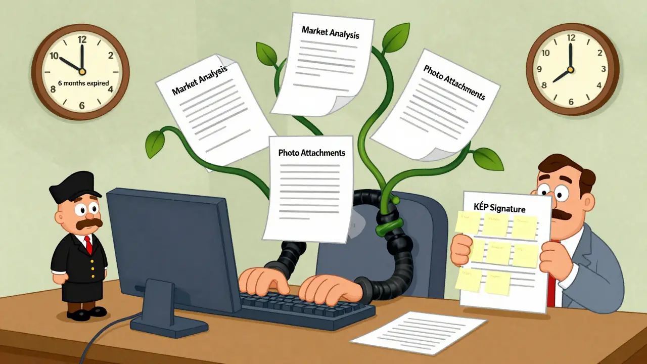 Оценщик с гибкими руками создает отчет, пока судья и банк смотрят с разных сторон.