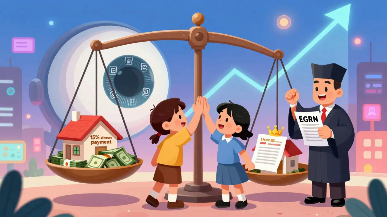 Семья празднует снижение первоначального взноса благодаря законной перепланировке и оценке.