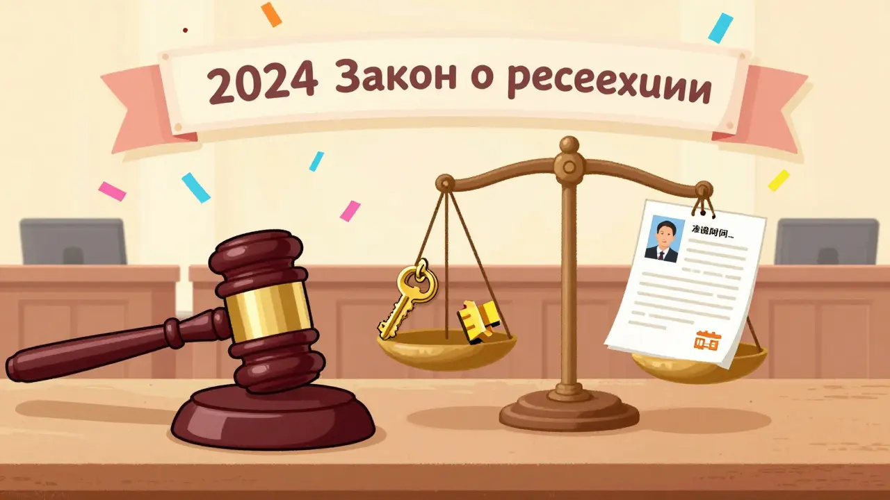 Судебный процесс с весами, где ключ и договор балансируют, а вокруг — тысячи дел, падающие как конфетти.