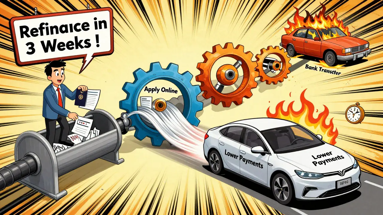 Документы проходят через конвейер рефинансирования и превращаются в электромобиль с низкими платежами.