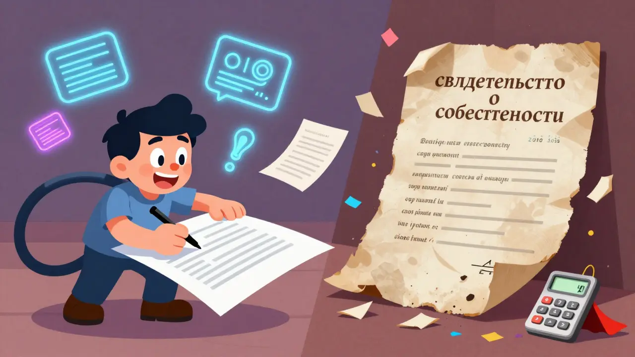 Электронная продажа дома: цифровые подписи и старый документ, превращающийся в конфетти, с таймером 2016–2026.