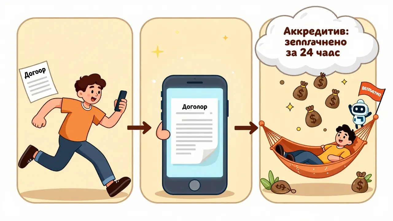 Продавец проходит путь от стресса до отдыха: загружает документы онлайн и получает деньги за 24 часа.
