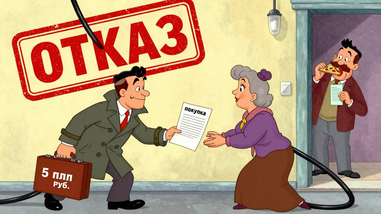 Семейная схема покупки квартиры у мамы с отказом в вычете, в то время как двоюродный брат спокойно получает возврат.