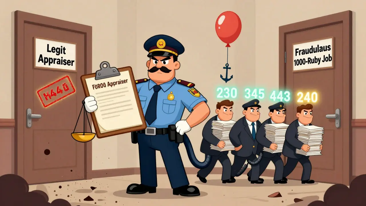 Инспектор СРО проверяет двух оценщиков: один легальный с печатью, другой — рушится в пыль.