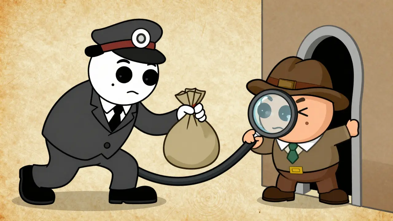 Детектив в стиле ретро-мультипликации подглядывает за владельцем жилья