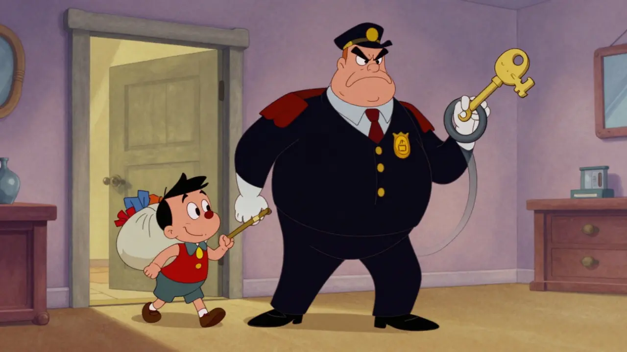 Судебный пристав выселяет жильца из квартиры в стиле 30-х годов